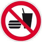 Essen und Trinken verboten nach ISO 7010 (P 022)