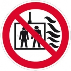 Aufzug im Brandfall nicht benutzen (nach prEN 81-73)