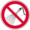 Verbotsschilder: Mit Wasser spritzen verboten nach ISO 7010 (P 016)