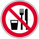 Verbotsschilder: Essen und Trinken verboten (BGV A8 P 19)