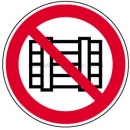 Verbotszeichen nach BGV A8 und ASR A 1.3 (2007): Nichts abstellen oder lagern (BGV A8 P 12)