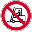 Verbotsschilder: Für Flurförderfahrzeuge verboten (BGV A8 P 07)