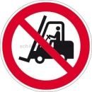 Verbotsschilder: Für Flurförderzeuge verboten nach ISO 7010 (P 006)