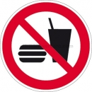 Verbotsschilder: Essen und Trinken verboten nach ISO 7010 (P 022)