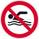 Verbotsschilder: Schwimmen verboten nach ISO 20712-1 (WSP 002)