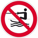 Verbotsschilder: Wasserski-Aktivitäten verboten nach ISO 20712-1 (WSP 011)