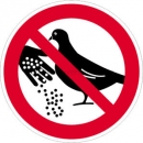 Verbotsschilder: Tauben füttern verboten