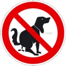 Verbotsschilder: Hier kein Hundeklo