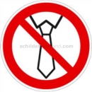Verbotszeichen praxiserprobt: Bedienung mit Krawatte verboten