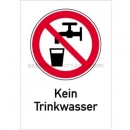 Verbotsschilder: Kombischild Kein Trinkwasser